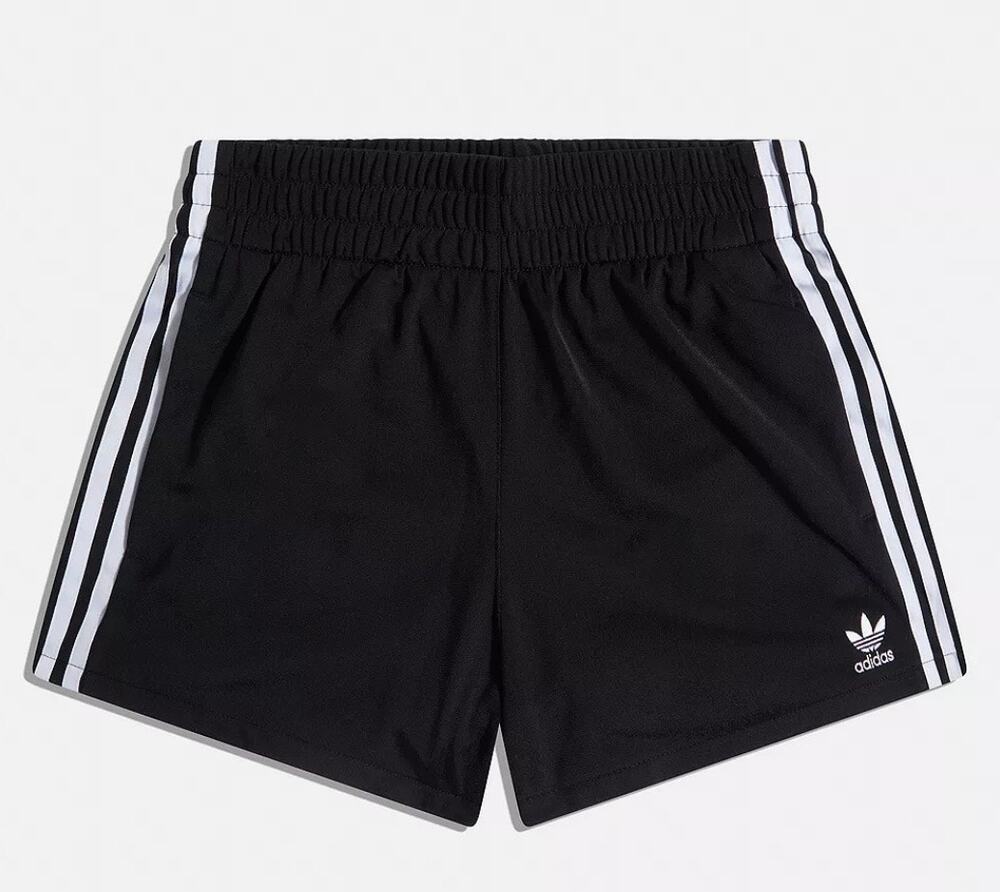 Adidas Black 3 stripped track athletic shorts women's size large